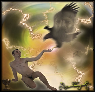 "The Ascension of Ganymede" (detail) ©2005 Storm Faerywolf. Click HERE to view full image.